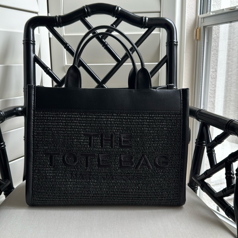 Marc Jacob’s Medium Black Woven Tote Bag